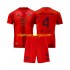 Camisola Bayern de Munique Matthijs de Ligt 4 Criança Equipamento Primeiro 2024-2025 Manga Curta